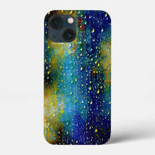 Paint Dripping in Oil Rain Droplets Stunning Fun iPhone 13 Mini Case