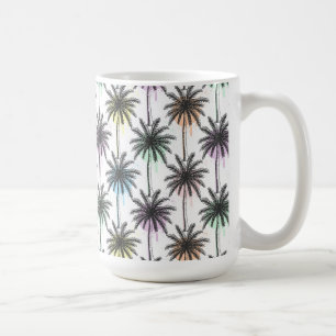 Paint Drop Palm Tree Pattern Coffee Mug