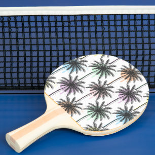 Paint Drop Palm Tree Pattern Ping Pong Paddle
