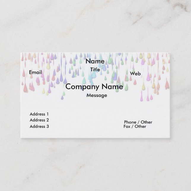 Paint Drops Business Card (Front)