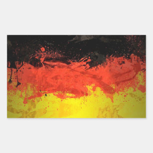 Paint Germany Flag Rectangular Sticker
