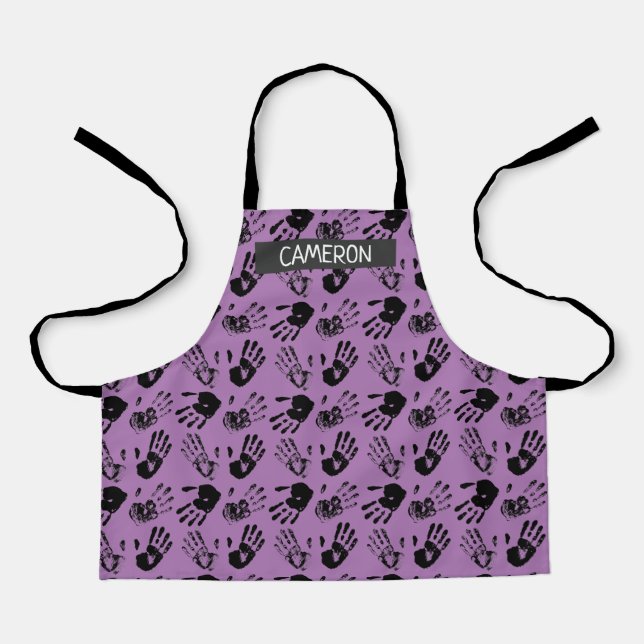 Paint Handprint All-Over Print Apron (Front)