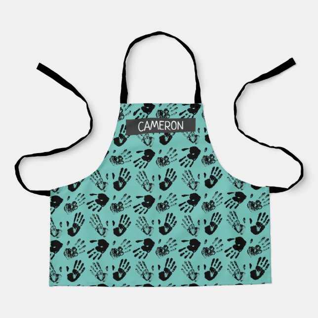 Paint Handprint All-Over Print Apron (Front)