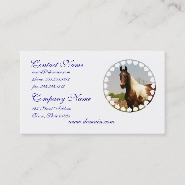 Paint Horse Business Cards (Front)
