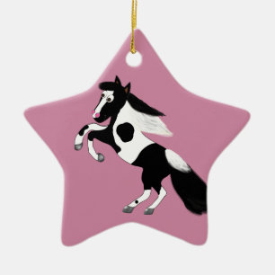 Paint Horse Ceramic Tree Decoration