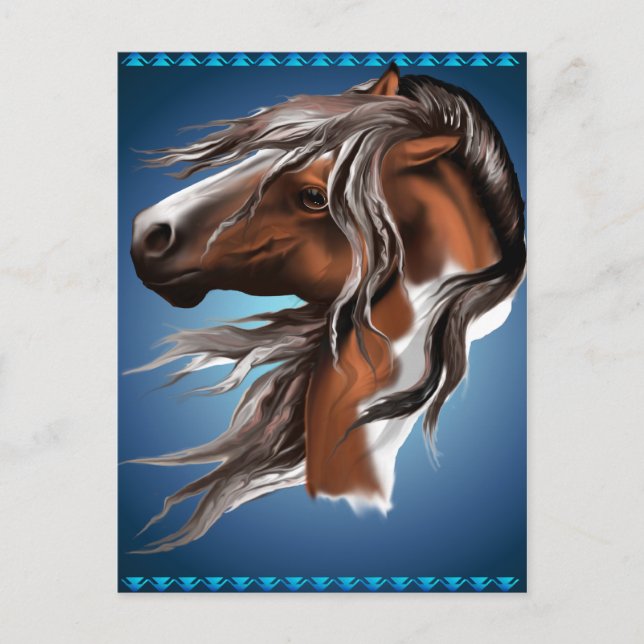 Paint Horse Face Postcard (Front)