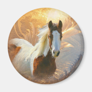 Paint Horse Gold Magnet