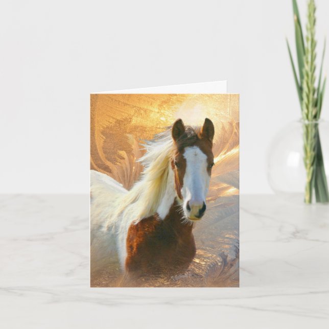 Paint Horse Gold Thank You Cards (Front)