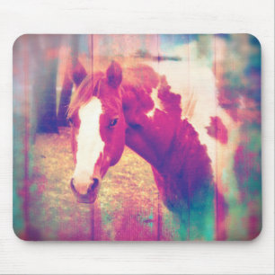 Paint Horse Grunge Mouse Mat