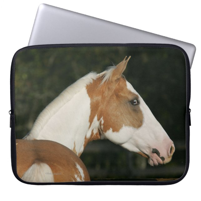 Paint Horse Headshot 2 Laptop Sleeve (Front)