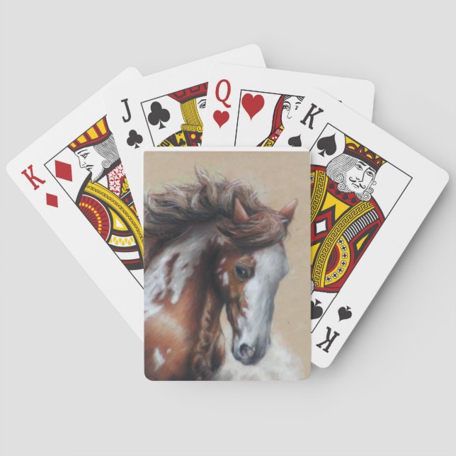 Paint horse in desert playing cards (Back)