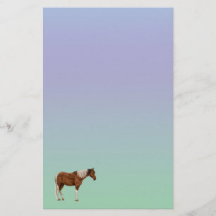 Paint Horse Pastel Stationery Paper
