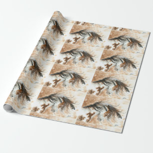 Paint Horse Pony Gift Wrap - BiHrLe Wrapping Paper