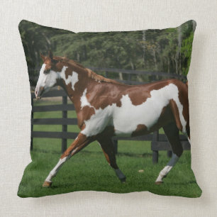 Paint Horse Running 1 Cushion