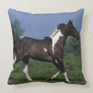 Paint Horse Running 2 Cushion