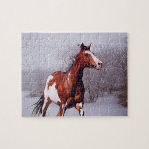 Paint Horse Snow Puzzle