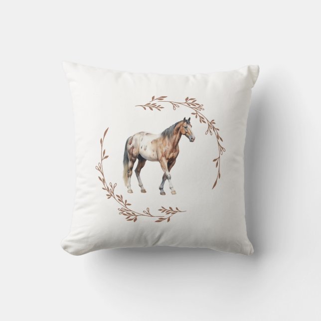 Paint Horse Throw Pillow (Front)