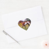Paint Horse trotting Heart Sticker (Envelope)