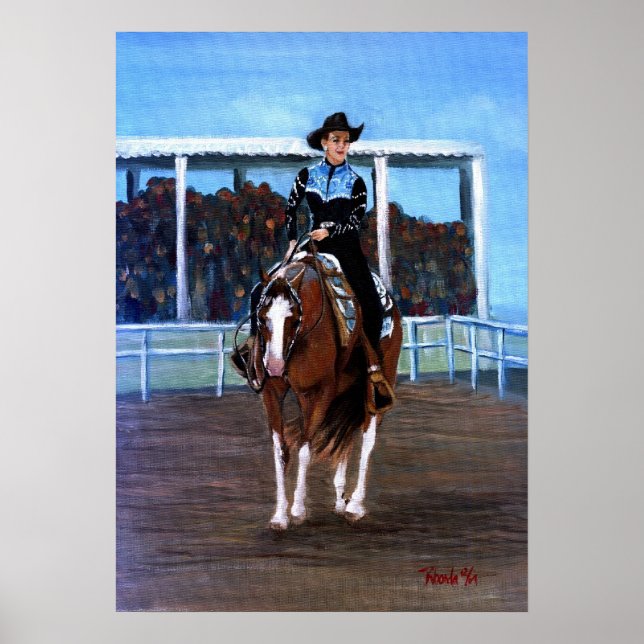 Paint Horse Western Pleasure Portrait Poster (Front)