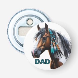 Paint Horse with Native Beads Bottle Opener