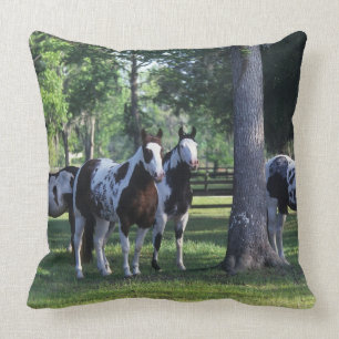 Paint Horses in the Trees Cushion