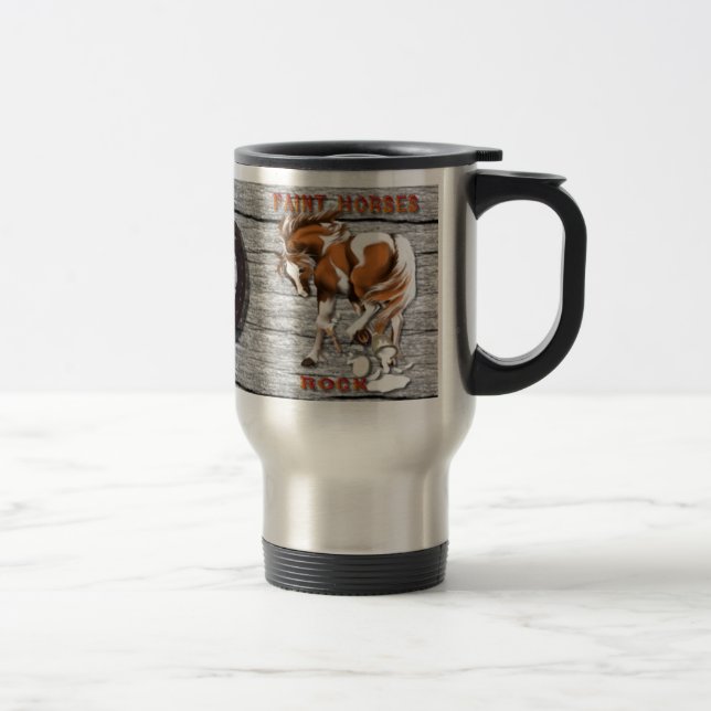 Paint Horses Rock mugsP Travel Mug (Right)