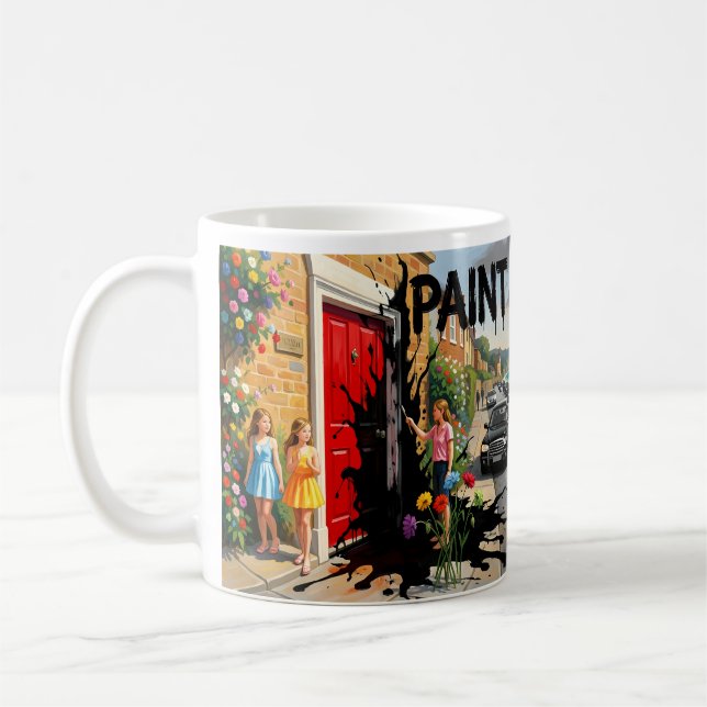Paint It Black Emotional Contrast Art Mug (Left)