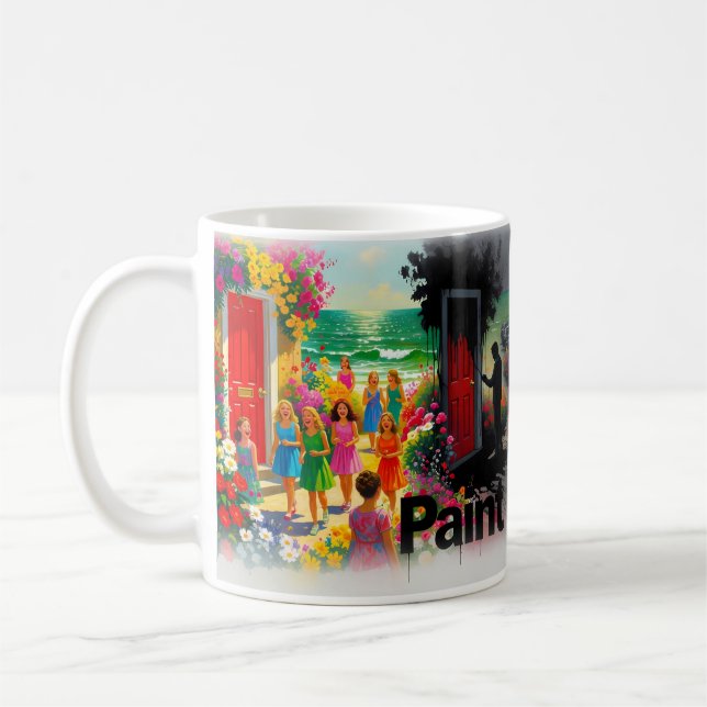 Paint It Black — From Joy to Grief Contrast Mug (Left)
