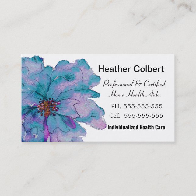 Paint Me Gracie Grande Caregiver Professional Business Card (Front)