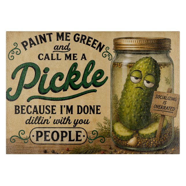 Paint Me Green Cutting Board (Front)