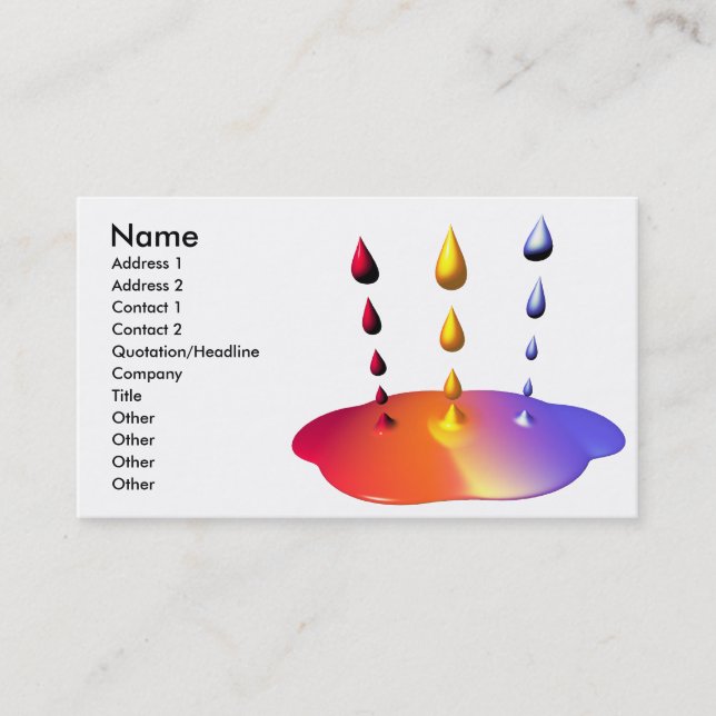 Paint Mix Business Card (Front)