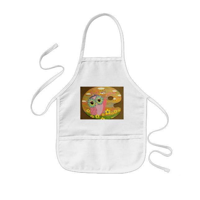 Paint My Love Owl Kids Apron (Front)