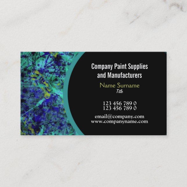 Paint painting artists suppliers business card (Front)