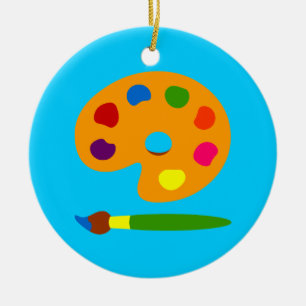 Paint Palette Art Ceramic Tree Decoration