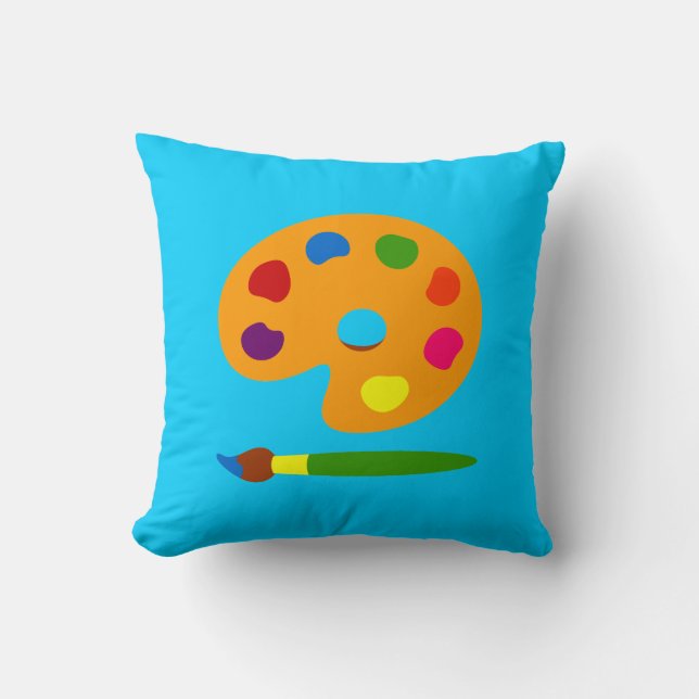 Paint Palette Art Cushion (Front)