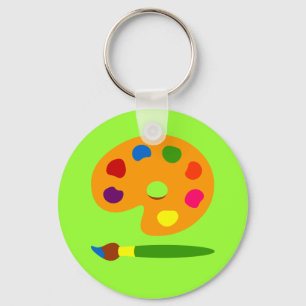 Paint Palette Art Key Ring
