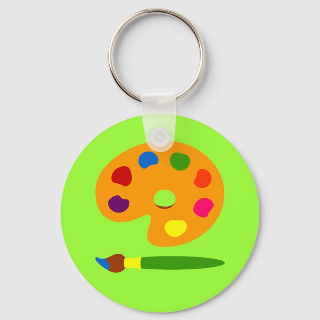 Paint Palette Art Key Ring (Front)