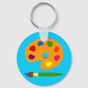 Paint Palette Art Key Ring