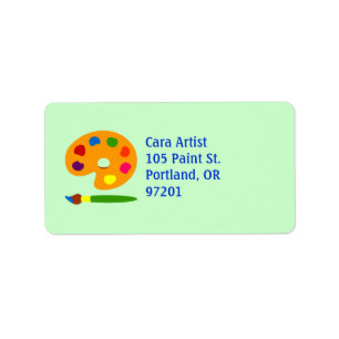 Paint Palette Art Label