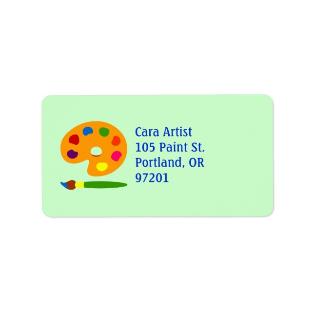 Paint Palette Art Label (Front)