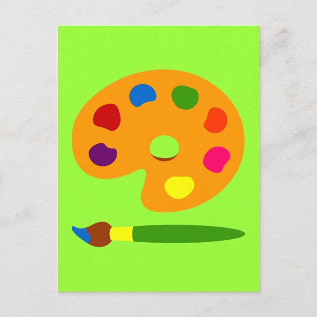 Paint Palette Art Postcard (Front)