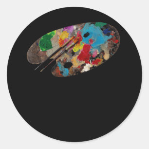 Paint Palette Artist Water Colour Classic Round Sticker