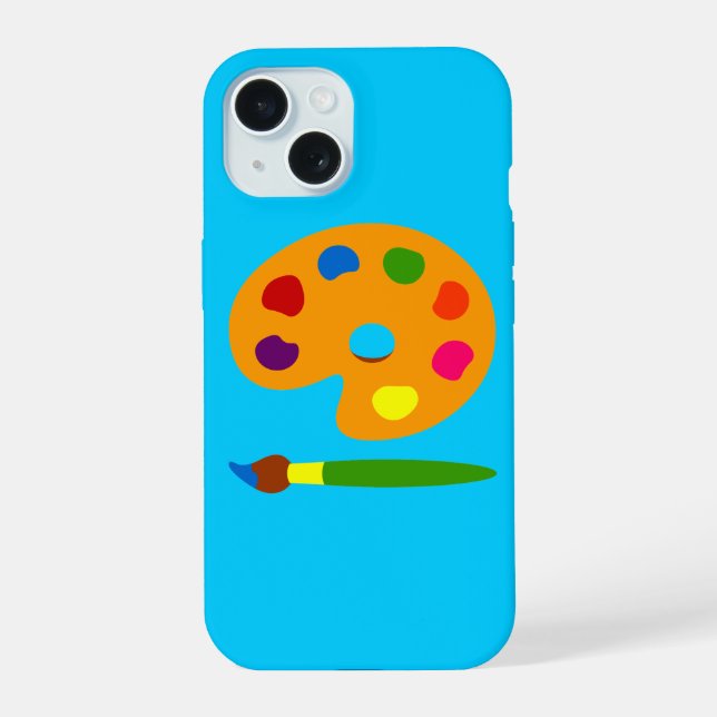Paint Palette iPhone 15 Case (Back)