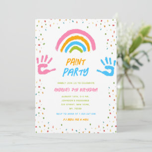 Paint Party Any Age Kid's Painting Art Birthday Invitation