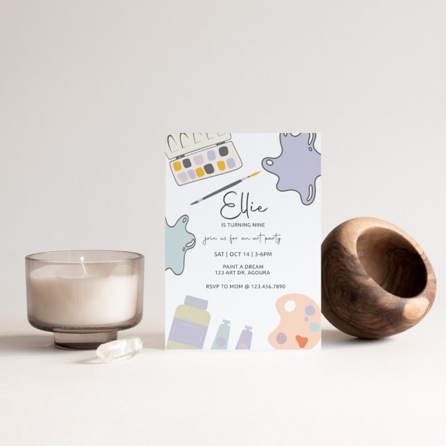 Paint Party, Art Birthday, Any Age, Painting Invitation (Creator Uploaded)