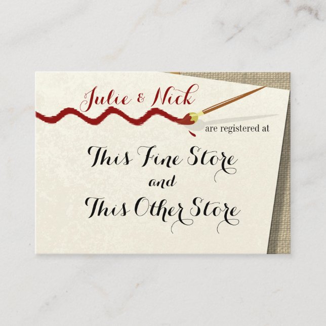 Paint Party Bridal Registry Card (Front)