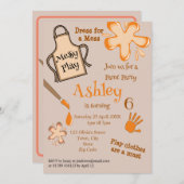 Paint Party Messy Play Party Invitation (Front/Back)