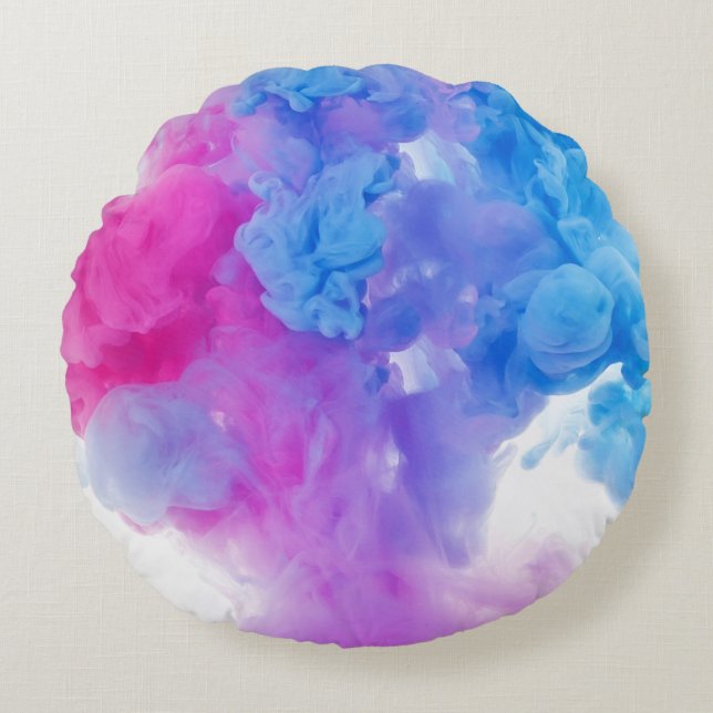 Paint Plumes Round Cushion (Front)