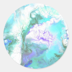 “Paint Pour”  Classic Round Sticker