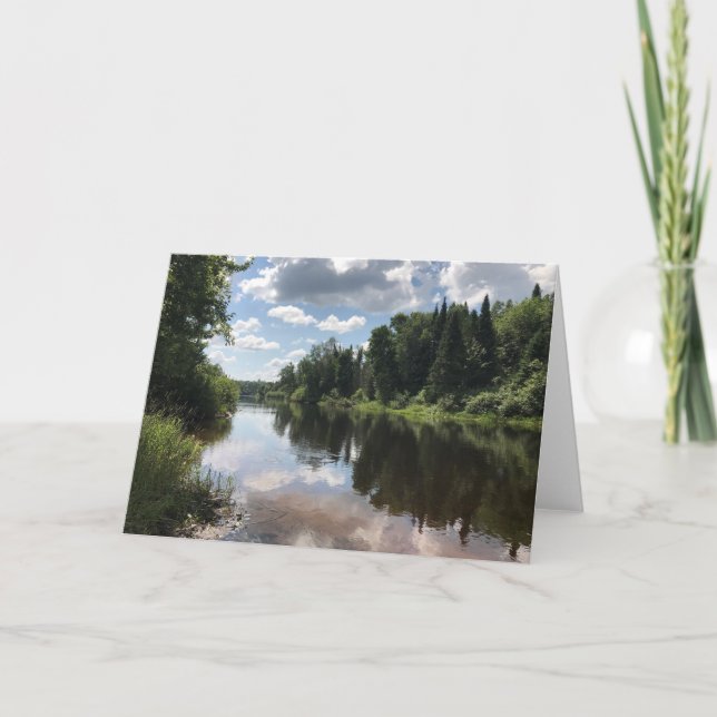 Paint River Michigan Blank Greeting Card (Front)